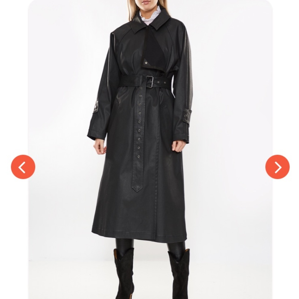 Isabel marant women's black jamet trench coat